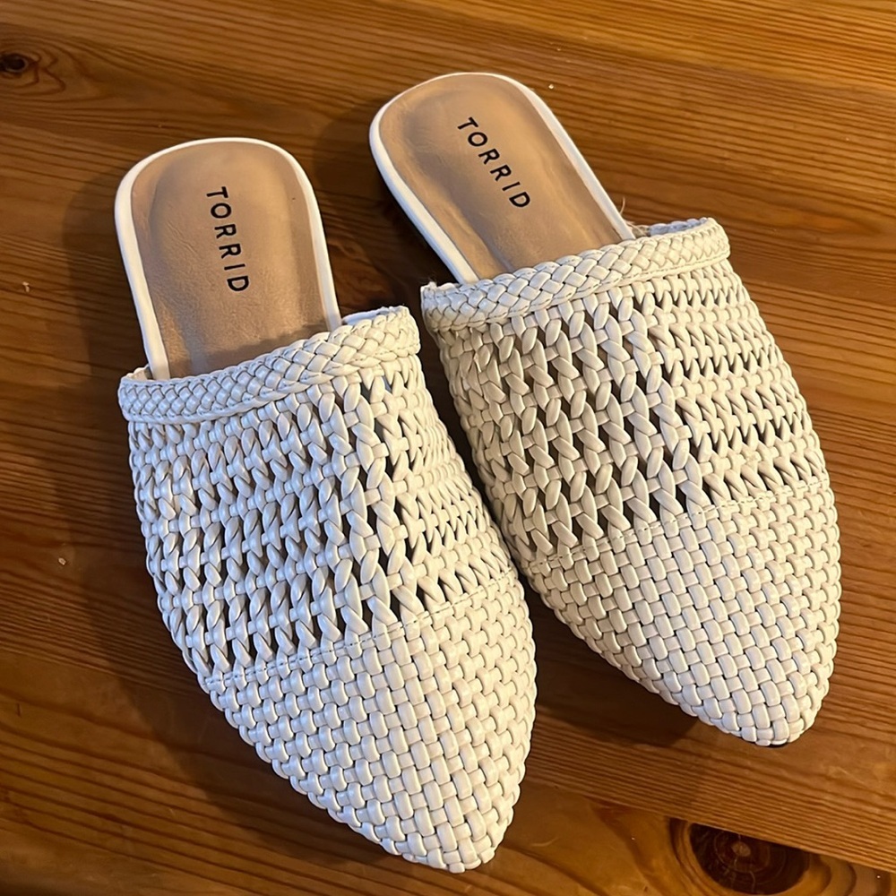 Torrid Woven Slip On Mule cream 7WW